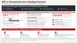 Schaubild zur Entwicklung der AfD in der Bremerhavener Stadtverordnetenversammlung